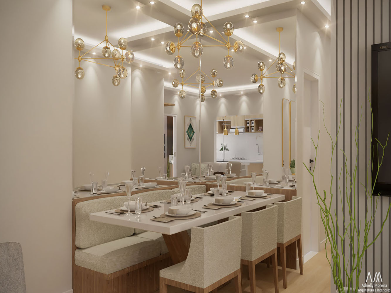 sala de jantar no sketchup