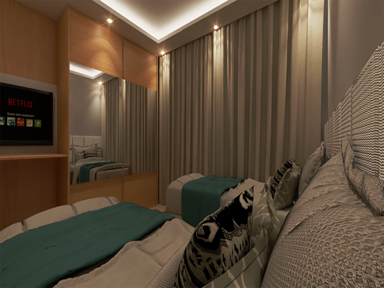 quarto feito no sketchup