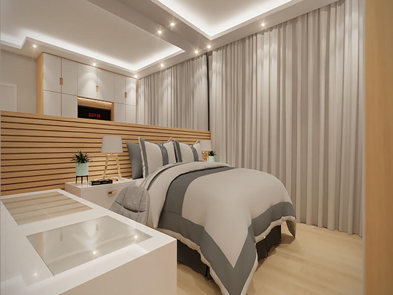 quarto sofisticado com pouco investimento